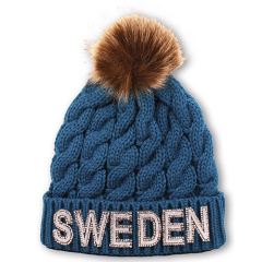 Faux Fur Pom Pom Balls Knit Hat