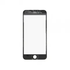 Glass Lens with Front Bezel and OCA Glue Sheet For Apple 6 Plus - Black
