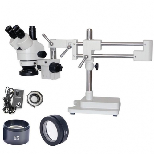 3.5X-90X Double Boom Stand Trinocular Electron Stereo Microscope