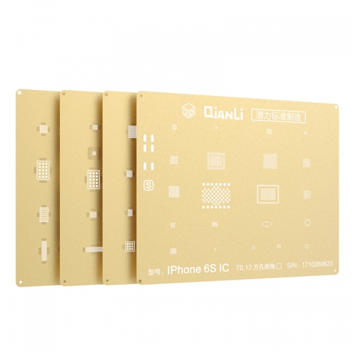 QIANLI Golden 3D Steel Mesh BGA Reballing Stencil Template