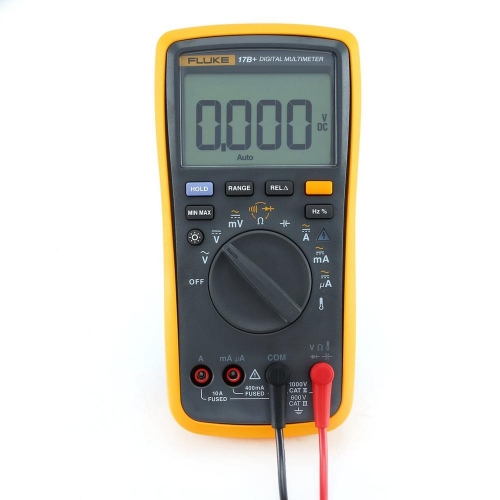 F17B+DigitalMultimeterDC/ACAmmeterVoltmeterResistance/Diode/Continuity/Capacitance/Frequency/Temperature Tester