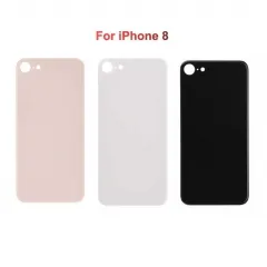 Back Glass Cover With Big Camera Hole Replacement For Apple iPhone 8 - Silver/Space Grey/Gold/Red - AA