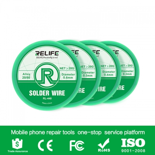 Relife RL-440 Active Medium Temperature Solder Wire Environmental- friendly Rosin Core Welding Tin Wire for Soldeing Repair