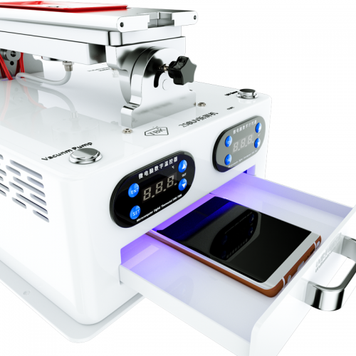 TBK-258 UV Multifunction Rotary LCD & Frame Separator And Glue Remover  Machine Built-in Pump with UV Curing Lamp