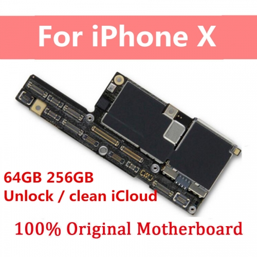 Factory Unlock For iPhone X Motherboard 100% Original With Full Chips Logic Board