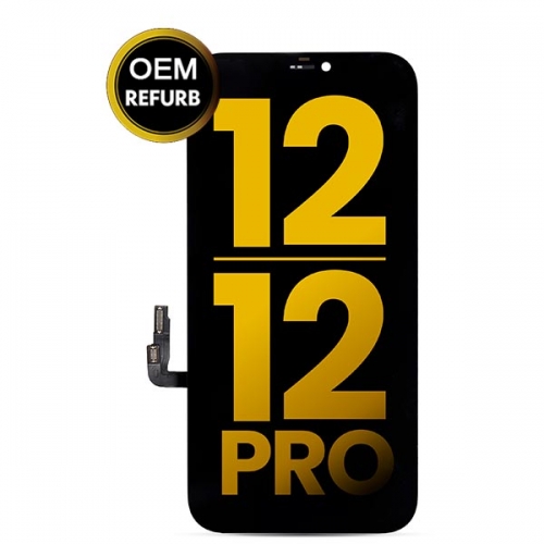 For Apple iPhone 12/12 Pro LCD Display and Touch Screen Digitizer Assembly with Frame Replacement - OEM Refurb