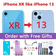 DIY Back Cover Housing For Apple iPhone XR Convert into Apple iPhone 13, iPhone XR Like iPhone 13 Housing