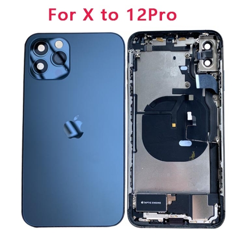 DIY Housing Assembly Rear Back Chassis Housing For iPhone X Convert to iPhone 12 Pro