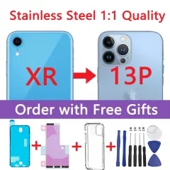 DIY Back Cover Housing For Apple iPhone XR Convert into Apple iPhone 13 Pro, iPhone XR Like iPhone 13 Pro Housing