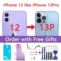 DIY Back Cover Housing for iPhone 12 Convert to iPhone 13 Pro, iPhone 12 Like iPhone 13 Pro Housing