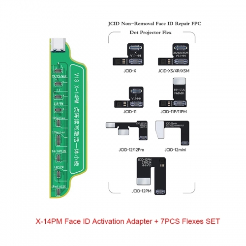 JCID Non-removal Face ID Repair FPC Flex Cable Non-Soldering Tag-on Face Dot Projector Read and Write Flex For iPhone X-12 PM