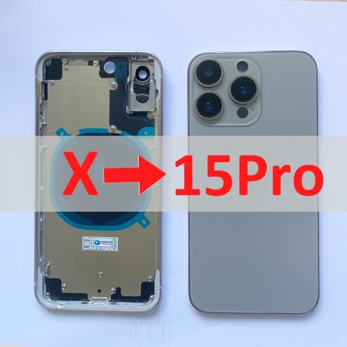 DIY Back Shell For iPhone X to 15 Pro Back Cover Housing For X To 15 Pro Back Housing iPhone X Up To 15 Pro