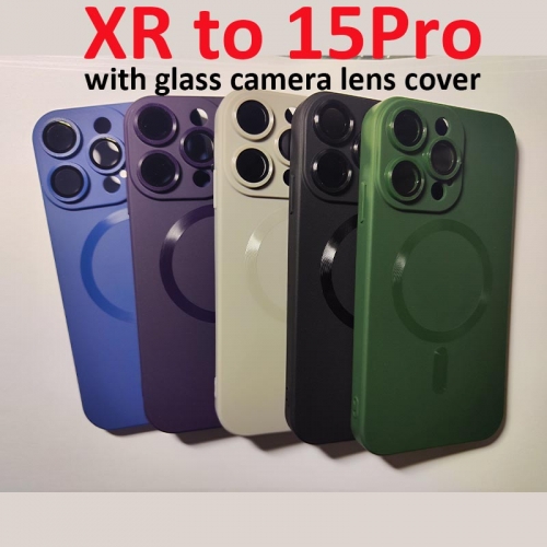 Magnetic Phone Case for iPhone XR to 15 Pro, iPhone 11 to 15 Pro Cover XR Like 15 Pro Protective Shell, 11 Like 15 Pro Silicone Back Cover