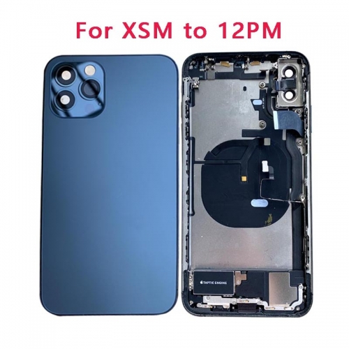 DIY Housing Assembly Rear Back Chassis Housing For iPhone XS Max Convert to iPhone 12 Pro Max