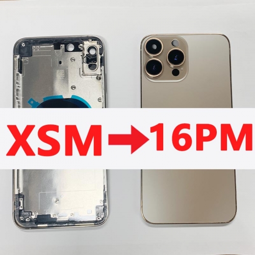 Housing for XS Max to 16 Pro Max, DIY XS Max Like 16 Pro Max Back Battery Body Shell