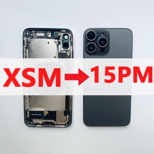 iPhone XS Max Convert to 15 Pro Max Assembly Rear Back Housing, DIY iPhone XS Max Body 15 Pro Max