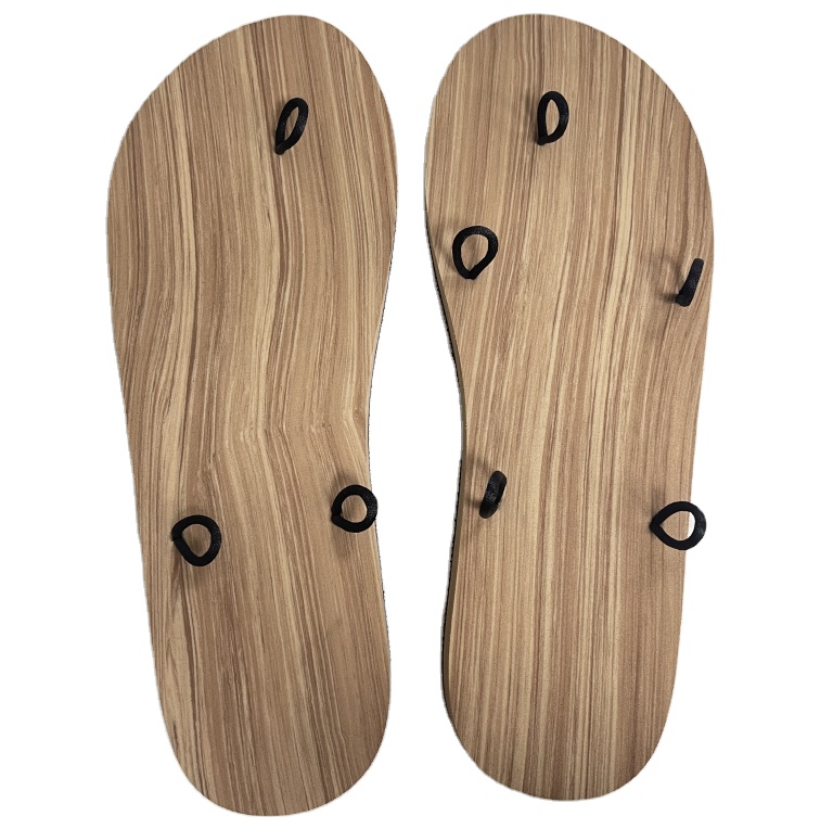 Comfortable Memory foam sandals soles light tan brown color foam rubber flip flops 3 or 5 loops base lace-up sandals