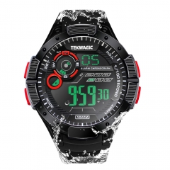 Digital Sports Wristwatch 10 ATM 100 meters Waterproof Suitable for Swimming and Diving with Alarm Clock, Stopwatch, Timer, Calendar, Dual Time Functi