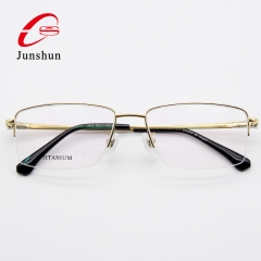 9812 - Natural agate half frame simple and business design larger size for Men