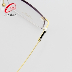 9805-Black Onyx 18K Gold with certificate Screwless Rimless for Men