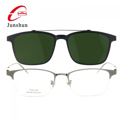 B65008 - Removable sun-optical glasses frame export to Germany in high quality titanium and nylone