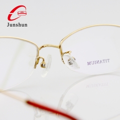 5025 - Square diamond contrast color drop-shaped line simple titanium frame for Lady