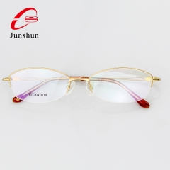 5025 - Square diamond contrast color drop-shaped line simple titanium frame for Lady