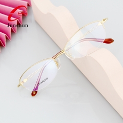 5025 - Square diamond contrast color drop-shaped line simple titanium frame for Lady