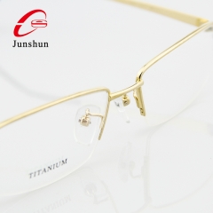 6040 - Business style in half rim simple design high quality titanium glasses frame for Men