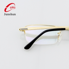 6040 - Business style in half rim simple design high quality titanium glasses frame for Men