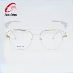 3201 - Double bridges removable fashion round frame two styles in one for Unisex