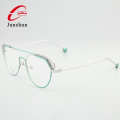 3201 - Double bridges removable fashion round frame two styles in one for Unisex