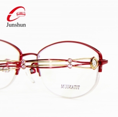 8814 - Grace Titanium line semi-rim frame in elegant design for lady