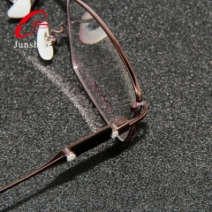 9816 - Natural balck agate with business eyeshape titanium eyeglasses frame for Men
