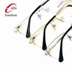 9802- Black agate/Nephrite Luxury Scorpion titanium half rim eyeglasses frame for men
