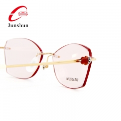 9822 - Screwless rimless natural malachite & red agate light luxury elegant design for Lady