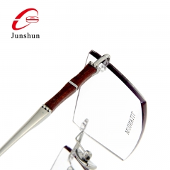 99970 - Rimless natural sandalwood titanium frame for Men