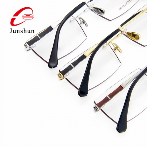 99970 - Rimless natural sandalwood titanium frame for Men