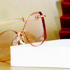 8883 - Titanium wire grace design optical frame for lady