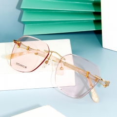 8880 - Titanium wire grace design optical frame for lady