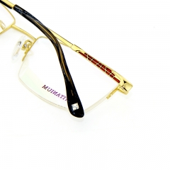 2035 - Half rim titanium optical frame causal style for Men