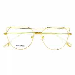 5521- Fashion cat eye design high quality titanium frame for Unisex