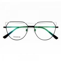 5521- Fashion cat eye design high quality titanium frame for Unisex