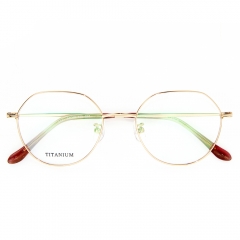 5081 - Fashion eyeshape traditional temple design titanium frame for lady