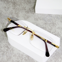 99976- Two Wood Rimless titanium frame natural sandalwood for Men