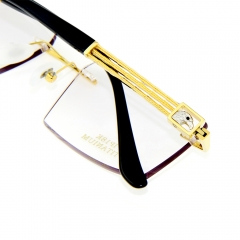 99944 - Screwless rimless fine and domineering eagle head carving quality titanium frame for Men