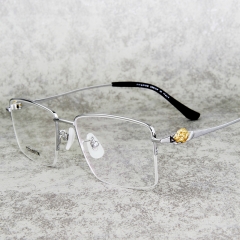 99948 - Lion high end business design half rim titanium frame for Men