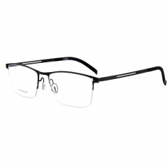 3113 Half Rim Titanium Frame in Young Business Style High Quality - Unisex