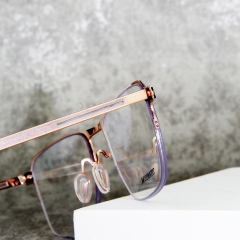 3109 Super Thin Titanium Sheet Elegant European Designed Young Business Eyewear Optical Frame Half Rim - Unisex