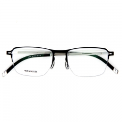 3109 Super Thin Titanium Sheet Elegant European Designed Young Business Eyewear Optical Frame Half Rim - Unisex